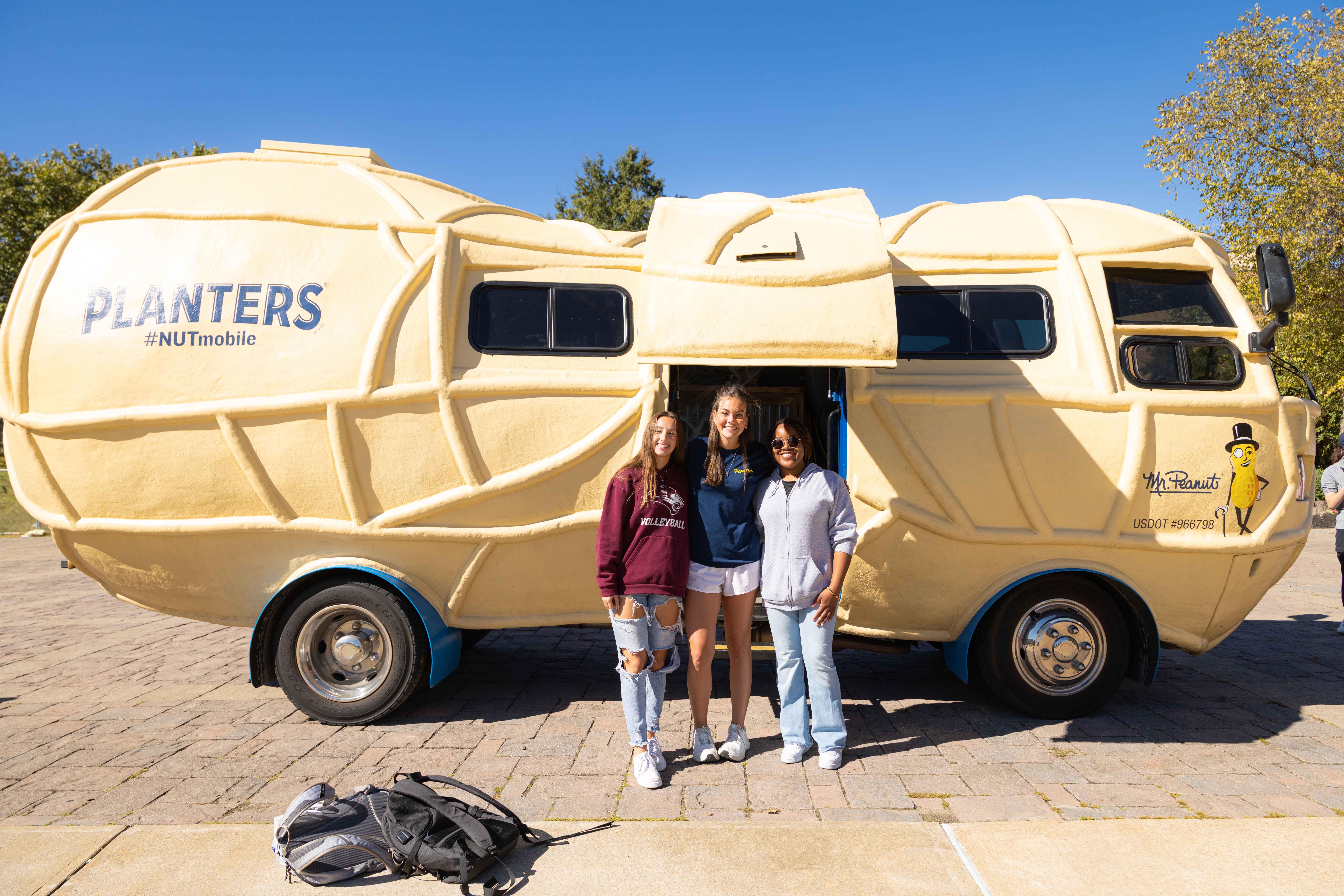 FHU alumna Adleigh Mays stands outside of the Nutmobile in October 2025.