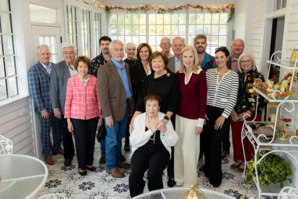FHU supporter Patsy Loden, wife of the late Woody Loden, alumnus and longtime board member during chapel. Loden issued a challenge to students to develop the same love for the university that her late husband had.