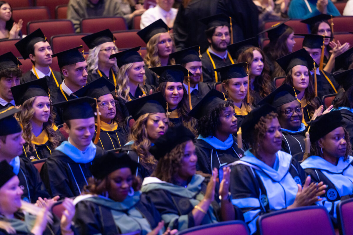 FHU December graduates sit during the ceremony.