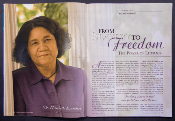 Dr. Elizabeth Saunders taught for more than 40 years and began her career teaching youth and adults how to read.