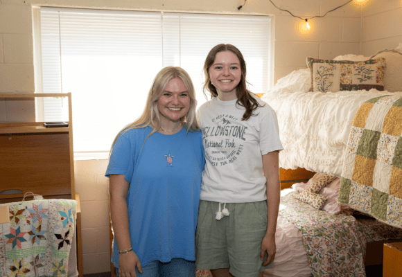 Welcome Home roommates getting to know each other as they start the new school year.