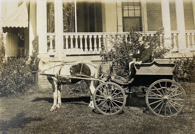 O'Neal children with a cart and pony