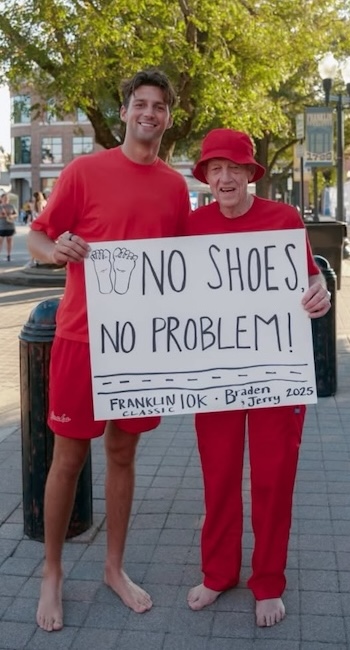Jerrie Barber and his grandson