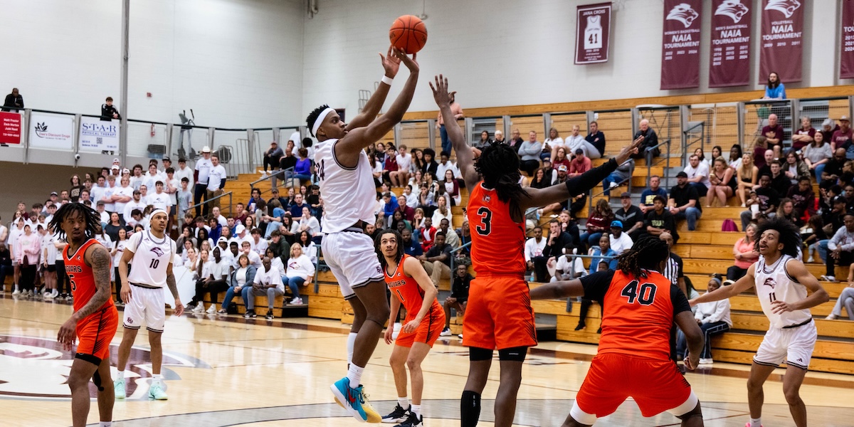 FHU Lions during one of their basketball games of the 2026 season