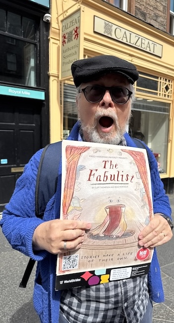 FHU Theatre professor, Cliff Thompson, on the streets of Edinburgh, Scotland