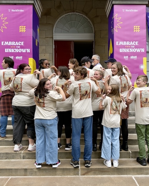 FHU theatre students display the T-shirts for their play, "The Fabulist."