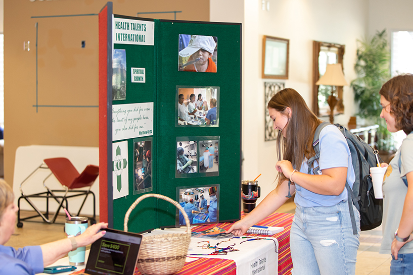 girl looking at mission emphasis day presentation