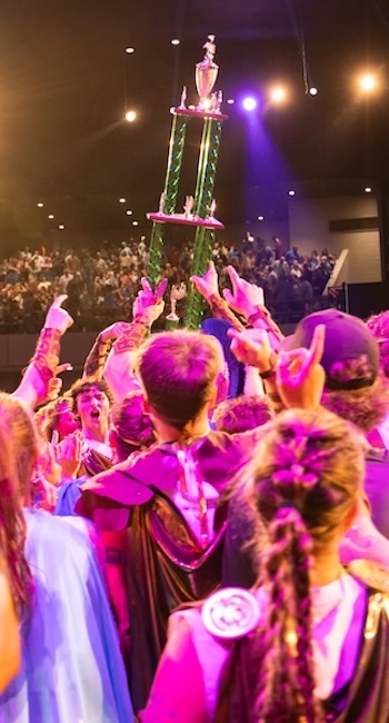 PKA lifting their trophy as they won first place Saturday night of Makin Music