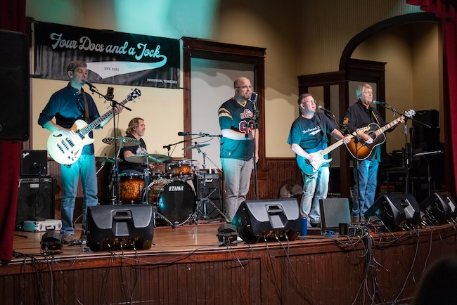 Four Docs and a Jock perform in Chapel Hall