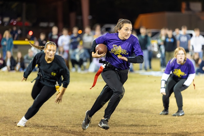 FHU girls play powder puff football
