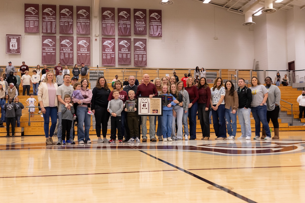 Jersey retirement ceremony for Jana Cross Gobble