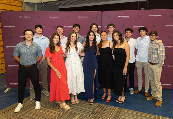 student athletes awards group photo